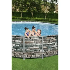 Bestway® Power Steel™ Aufstellpool Komplett-Set Mit Filterpumpe Ø 549 X 132 Cm Steinwand-Optik (Naturstein), Rund 19 Bestway® Power Steel™ Aufstellpool Komplett-Set Mit Filterpumpe Ø 549 X 132 Cm Steinwand-Optik (Naturstein), Rund -Bestintex Geschaft 3652f5f54b7493bc2b1d0743716b3a7f 1
