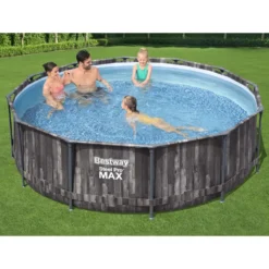 Bestway® Steel Pro MAX™ Frame Pool-Set Mit Filterpumpe Ø 366 X 100 Cm, Holz-Optik (Mooreiche), Rund -Bestintex Geschaft 372073be3e87215834388ae527db302c