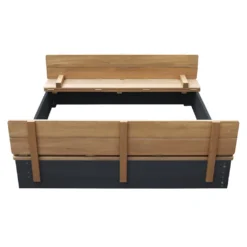 AXI Sandkasten Ella Aus Holz Mit Deckel XL | Sand Kasten Mit Sitzbank & Abdeckung Für Kinder In Anthrazit & Braun | 120 X 120 Cm -Bestintex Geschaft 37700af9a3b59f1bb4c3eb6d8f62e4b6