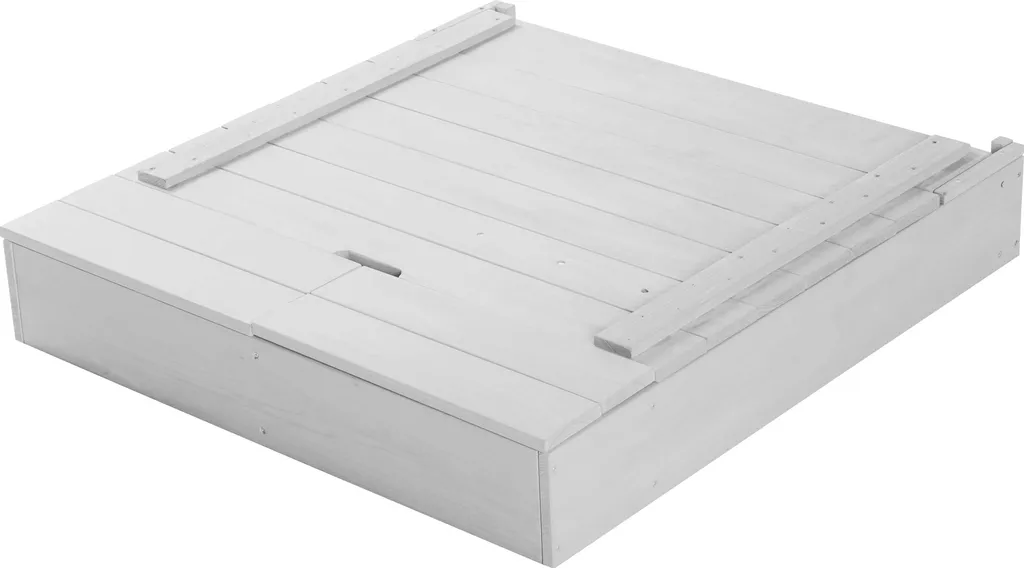 Roba Sandkasten Mit Deckel, HxBxT: 65,5 X 85 X 80 Cm, Sandkiste Aufklappbar Mit Tafel Und 3 Haken, Massivholz, Grau Lasiert, Wetterfest Und Umweltfreundlich, Aus Nachhaltiger Forstwirtschaft 4 Roba Sandkasten Mit Deckel, HxBxT: 65,5 X 85 X 80 Cm, Sandkiste Aufklappbar Mit Tafel Und 3 Haken, Massivholz, Grau Lasiert, Wetterfest Und Umweltfreundlich, Aus Nachhaltiger Forstwirtschaft – Bild 2