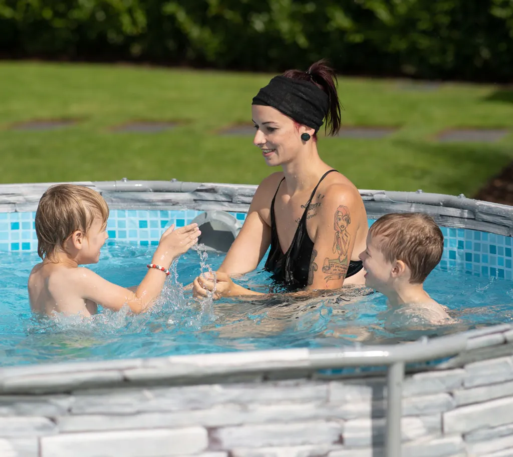 Summer Waves Rundpool Steinoptik, Ø 305 X 76 Cm 7 Summer Waves Rundpool Steinoptik, Ø 305 X 76 Cm – Bild 5