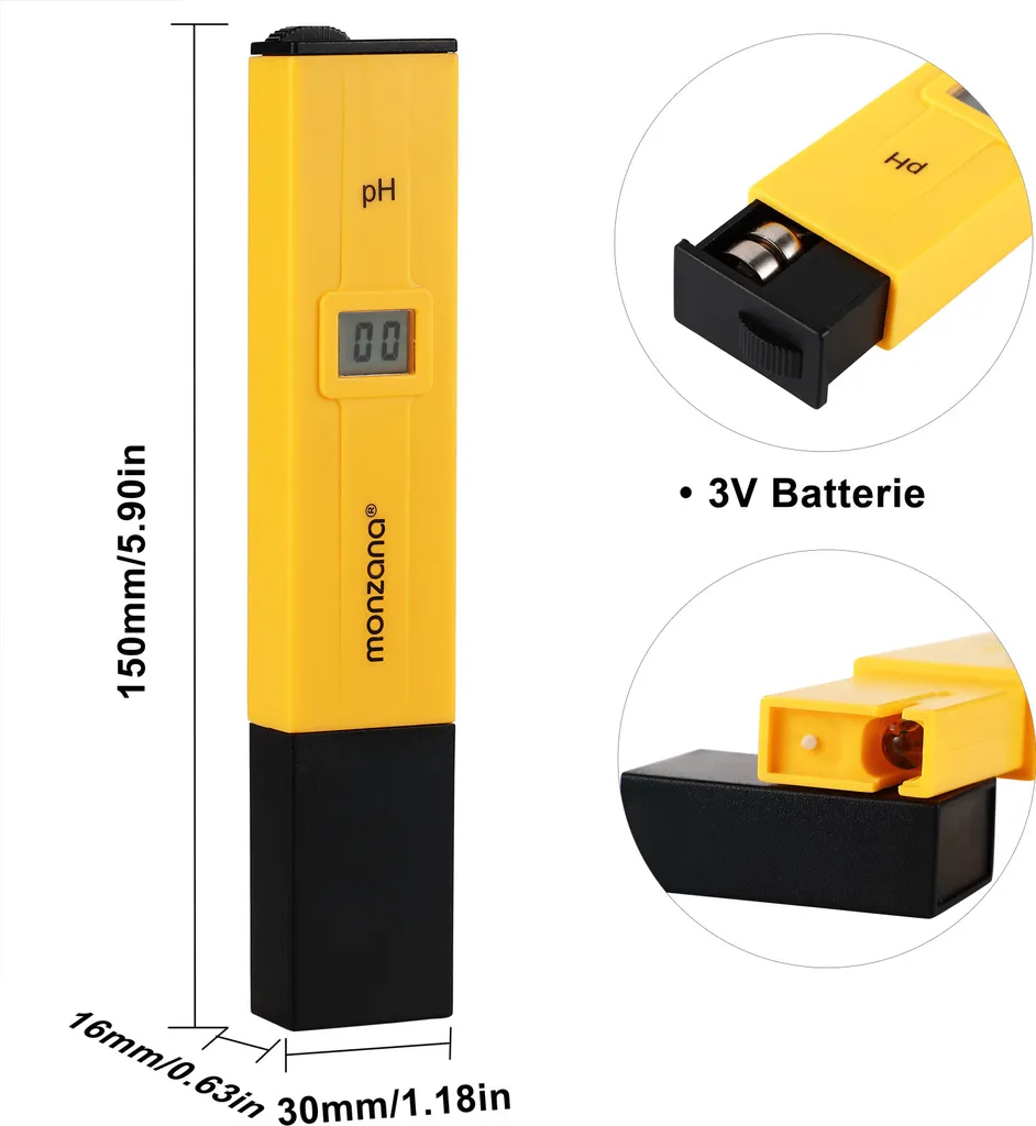 Monzana Wassertester Pool 3 Geräte Set Messgerät PH EC Temp Tester Digital Wasserprüfer Wassertestgerät 7 Monzana Wassertester Pool 3 Geräte Set Messgerät PH EC Temp Tester Digital Wasserprüfer Wassertestgerät – Bild 5