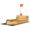 Juskys Sandkasten Käpt’n Pit - Piratenschiff Boot Aus Holz – Große Kinder Sandkiste Für Den Garten Mit Bodenplane Und Sitzbank, Outdoor Sandbox -Bestintex Geschaft 3b9e934e6e34bf9064a1a4099e973d3d