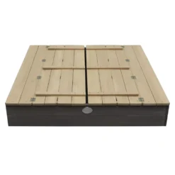 AXI Sandkasten Ella Aus Holz Mit Deckel XL | Sand Kasten Mit Sitzbank & Abdeckung Für Kinder In Grau & Braun | 120 X 120 Cm -Bestintex Geschaft 3bd7681c5a1a2c49cff10182c5149e6a