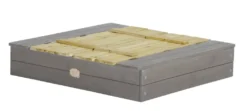 AXI Sandkasten Ella Aus Holz Mit Deckel | Sand Kasten In Grau Mit Sitzbank & Abdeckung Für Kinder | 100 X 95 Cm -Bestintex Geschaft 3c18fa283768473e9ec570465f064670