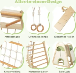 COSTWAY 6 In 1Kletterspielzeug Set, Indoor-Klettergerüst Mit Zelt, Rutsche, Turnringen, Kletternetz Und Kletterleiter, Für Kinder Kleinkinder Ab 3 Jahr 10 COSTWAY 6 In 1Kletterspielzeug Set, Indoor-Klettergerüst Mit Zelt, Rutsche, Turnringen, Kletternetz Und Kletterleiter, Für Kinder Kleinkinder Ab 3 Jahr -Bestintex Geschaft 3c9e9466015e1b86558b4c12e9b37241