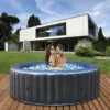 Miweba MSpa Whirlpool Comfort Bergen C-BE041 - Indoor & Outdoor-Whirlpool (Anthrazit/Blau) - Aufblasbar - 4 Personen - UV-C Filter - Anti-Frost-System - Verschließbare Poolabdeckung -Bestintex Geschaft 3d988a5c24befaa10a11a64193b7fc9a 1
