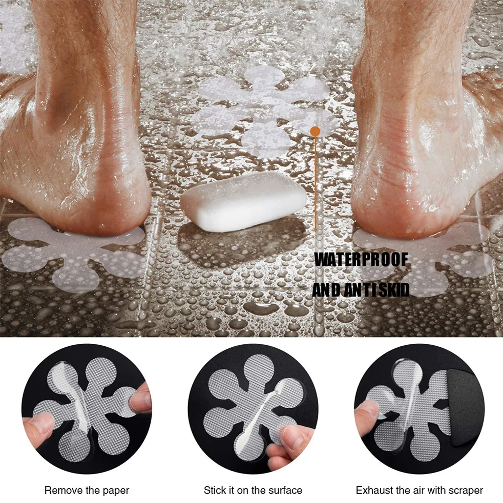 Anti Rutsch Sticker, Aufkleber Rutschstopper Für Dusche Badewanne Treppen Schneeflocke Antirutsch Sticker Sicherheit Im Badezimmer 9 Anti Rutsch Sticker, Aufkleber Rutschstopper Für Dusche Badewanne Treppen Schneeflocke Antirutsch Sticker Sicherheit Im Badezimmer – Bild 7