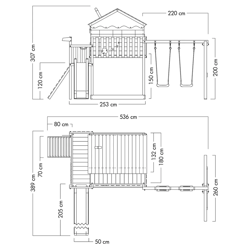 WICKEY Spielturm Klettergerüst Smart Coast Mit Schaukel & Rutsche, Stelzenhaus Mit Sandkasten, Kletterleiter & Spiel-Zubehör - Grün 8 WICKEY Spielturm Klettergerüst Smart Coast Mit Schaukel & Rutsche, Stelzenhaus Mit Sandkasten, Kletterleiter & Spiel-Zubehör - Grün – Bild 6