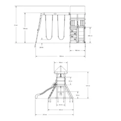 Backyard Discovery Spielturm Buckley Hill Aus Holz | XXL Spielhaus Für Kinder Mit Rutsche, Schaukel Und Kletterleiter | Stelzenhaus Für Den Garten -Bestintex Geschaft 41c63df19732091c5def30fe1119e797