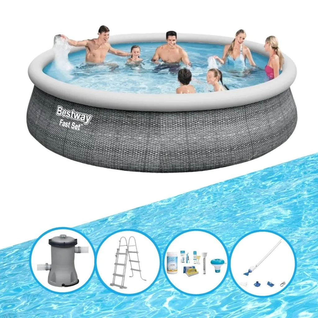 Bestway Pool Fast Set - 457x107 Cm - Poolset 3 Bestway Pool Fast Set - 457x107 Cm - Poolset