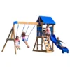 Backyard Discovery Spielturm Aurora Aus Holz | XXL Spielhaus Für Kinder Mit Rutsche, Schaukeln Und Kletterleiter | Stelzenhaus Für Den Garten -Bestintex Geschaft 42ad6f039c0220991f75d41408265df6