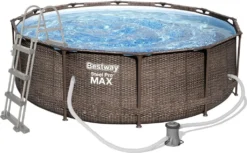BESTWAY 56709 Steel Pro Max Frame Pool Set Rund Filterpumpe Leiter Braun 366x100 28 BESTWAY 56709 Steel Pro Max Frame Pool Set Rund Filterpumpe Leiter Braun 366x100 -Bestintex Geschaft 44cbcc943dc56d65f17bbe3428b68e46