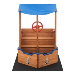 Sandkasten Grömitz 103 X 160 X 78 Cm Segelschiff Sandkiste Mit Sonnendach Sandbox Mit Aufklappbarer Sitzbank Tannenholz -Bestintex Geschaft 461416863bb2a496088b3a77e2d2b795