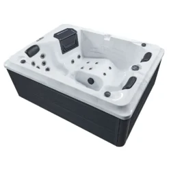 Artsauna Outdoor Whirlpool Oasis – Spa Mit Massagedüsen, LED-Beleuchtung, 2 Filter, Abdeckung, Pumpe, Ausstiegshilfe - Whirlpool Winterfest & Beheizbar -Bestintex Geschaft 48942e9e4e8ba14a2df15ebf2db60e74