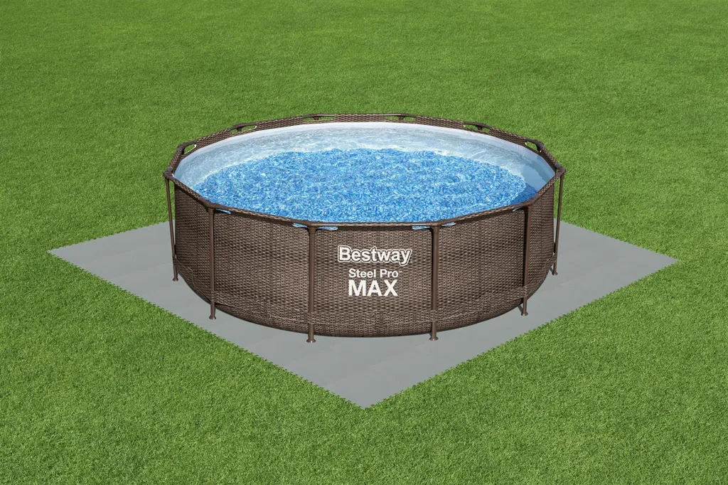 Bestway® Flowclear™ Pool-Bodenschutzfliesen Set, 9 Stück á 50 X 50 Cm, Grau 7 Bestway® Flowclear™ Pool-Bodenschutzfliesen Set, 9 Stück á 50 X 50 Cm, Grau – Bild 5