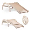 MAMOI® Kletterbogen Mit Rutsche, Kletterdreieck, Baby Klettern, Regenbogenwippe Aus Holz, Holzbogen Für Kinder, Rutschbrett Für Spielplatz, Klettergerüst Indoor Ab 1/2/3 Jahre -Bestintex Geschaft 4b1cfb2e1a212996977281b9855e27a6