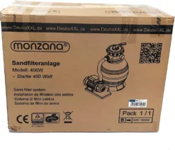 Monzana Sandfilteranlage Pool Selbstansaugend 10.200L/h 400 Watt 2in1 Adapter Ø32mm – 38mm 7Wege Ventil Sandfilterpumpe Poolfilter Wasser Filteranlage -Bestintex Geschaft 4bd60ad4d00d76bafaf7a2508f8aa0c6