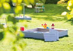 Roba Sandkasten Outdoor+ Mit 2 Spielwannen, Holzsandkasten Aus Wetterfestem Massivholz, Grau Lasiert -Bestintex Geschaft 4c1940549733b9b2dc8ee6f9ae0816ed