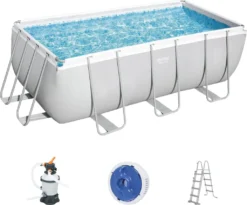 Bestway Power Steel™ Frame Pool Komplett-Set, Eckig, 412x201x122cm, 56457 -Bestintex Geschaft 4d0938f79dba4d697b3f507eea12b9d5