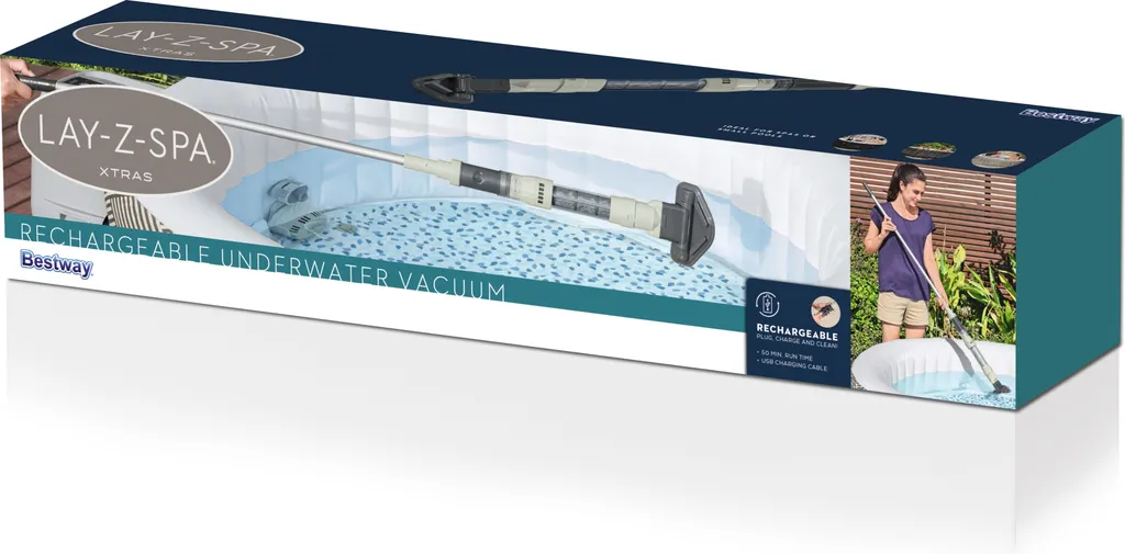 Bestway® LAY-Z-SPA® Xtras Akku - Pool- & Spa-Sauger 150 X 16,8 X 9,6 Cm 5 Bestway® LAY-Z-SPA® Xtras Akku - Pool- & Spa-Sauger 150 X 16,8 X 9,6 Cm – Bild 3