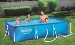 Bestway Frame Pool Deluxe Splash-Steel Pro 300 X 200 X 66 Cm, Mit Ablassventil, 3300 L -Bestintex Geschaft 52645620639db25adf7abbe5c625ba96