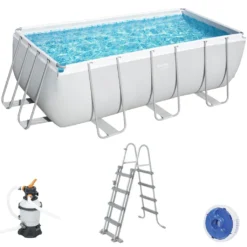 Bestway Power Steel™ Frame Pool Komplett-Set, Eckig, 412x201x122cm, 56457 -Bestintex Geschaft 52a398277c0a76f667652a2f51cd791b