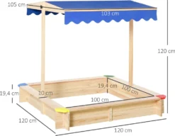 Outsunny Sandkasten Mit Dach Sandkiste Kindersandkasten Tannenholz Bodenloses Design Felix Mit Absenkbarem Und Schwenkbarem Dach Kurbeldach 120 X 120 X 120 Cm Natur 13 Outsunny Sandkasten Mit Dach Sandkiste Kindersandkasten Tannenholz Bodenloses Design Felix Mit Absenkbarem Und Schwenkbarem Dach Kurbeldach 120 X 120 X 120 Cm Natur -Bestintex Geschaft 52dbf654e9a5147dd189a32d737c763d
