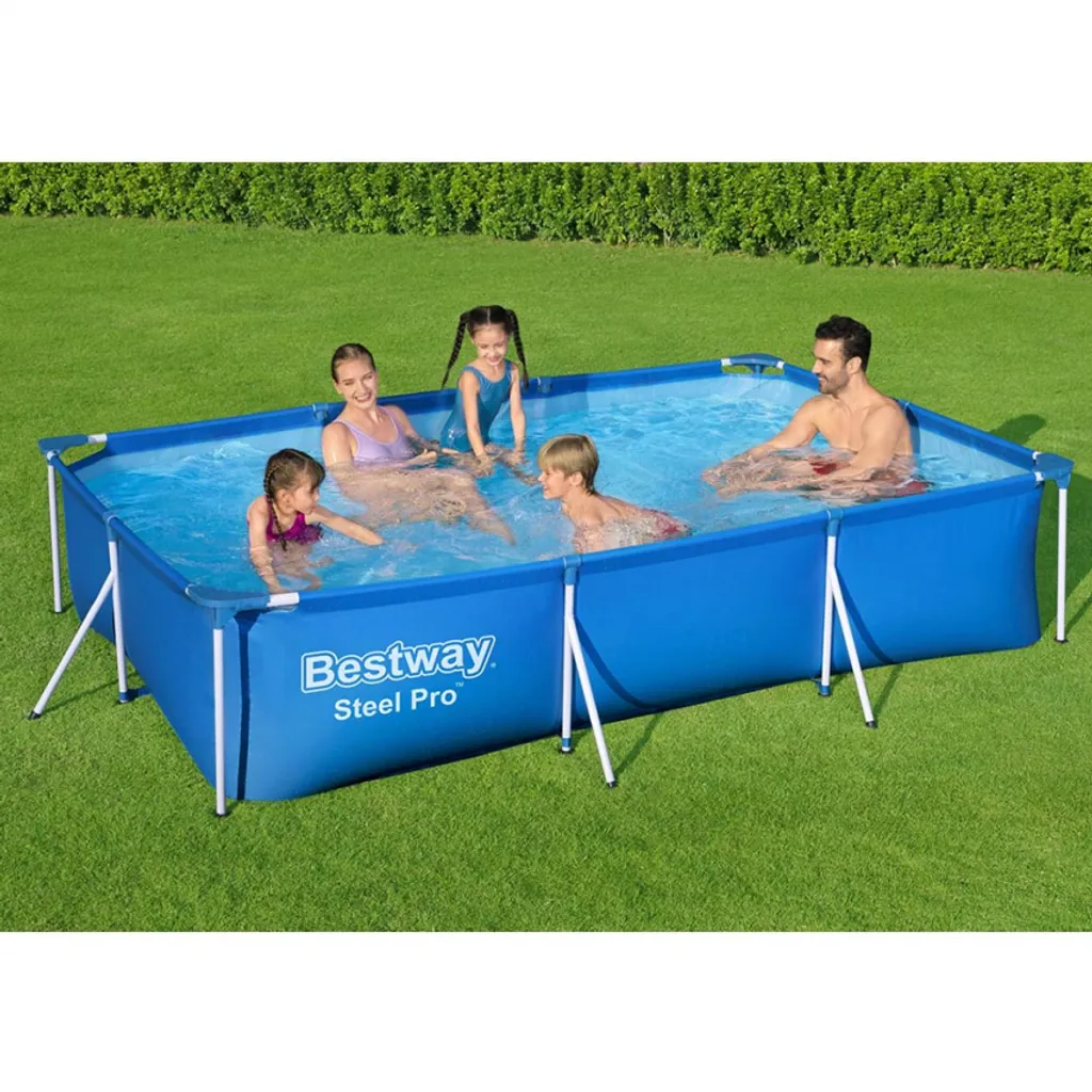 BESTWAY 56411 Steel Pro Frame Swimmingpool Filterpumpe Rechteckig 300x201x66cm 4 BESTWAY 56411 Steel Pro Frame Swimmingpool Filterpumpe Rechteckig 300x201x66cm – Bild 2