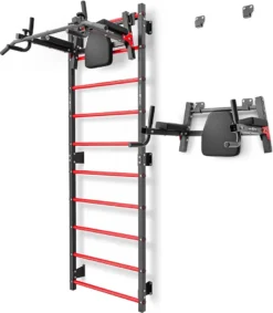 Marbo Sport Set MHU1 | Sprossenwand Zur Wandmontage 230 X 81 Cm MH-U204 + Multifunktionelle Klimmzugstange Für Die Wandmontage (2in1) MH-U205 -Bestintex Geschaft 5625424f50048fe8ab1a4f2b917f0a0b