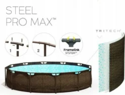 BESTWAY 56709 Steel Pro Max Frame Pool Set Rund Filterpumpe Leiter Braun 366x100 36 BESTWAY 56709 Steel Pro Max Frame Pool Set Rund Filterpumpe Leiter Braun 366x100 -Bestintex Geschaft 56c8119856c2874ced80412b25598da5