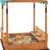Sandkasten Pitsunda Mit Höhenverstellbarem Dach 145x118x118cm Holzsandkasten Sandkiste Deckel Klappbar 2 Sitzbänke -Bestintex Geschaft 582eb4221b24f31b8bc9fb2b7d89e29d
