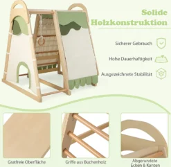 COSTWAY 6 In 1Kletterspielzeug Set, Indoor-Klettergerüst Mit Zelt, Rutsche, Turnringen, Kletternetz Und Kletterleiter, Für Kinder Kleinkinder Ab 3 Jahr 13 COSTWAY 6 In 1Kletterspielzeug Set, Indoor-Klettergerüst Mit Zelt, Rutsche, Turnringen, Kletternetz Und Kletterleiter, Für Kinder Kleinkinder Ab 3 Jahr -Bestintex Geschaft 587c51a24a1c2bc45b954df1768c0509