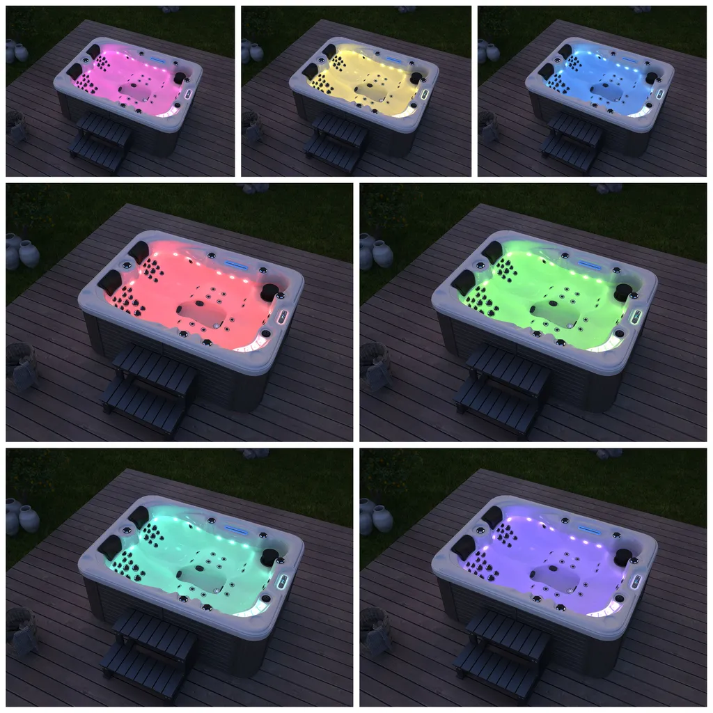 HOME DELUXE - Outdoor Whirlpool BEACH Plus Treppe Und Thermoabdeckung Außenpool Spa 10 HOME DELUXE - Outdoor Whirlpool BEACH Plus Treppe Und Thermoabdeckung Außenpool Spa – Bild 8