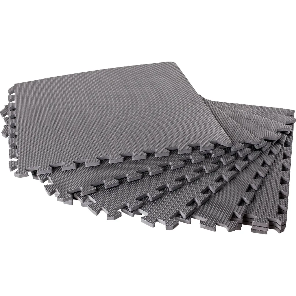 SUMMER FUN Bodenschutzmatten, Grau, 500x500x8mm (8 Stück Im Set = 2qm) 5 SUMMER FUN Bodenschutzmatten, Grau, 500x500x8mm (8 Stück Im Set = 2qm) – Bild 3