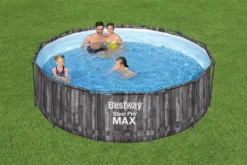 Bestway® Steel Pro MAX™ Frame Pool-Set Mit Filterpumpe Ø 366 X 100 Cm, Holz-Optik (Mooreiche), Rund -Bestintex Geschaft 5a51163e721b9497d2cc186610bcf83f