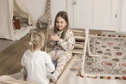 MAMOI® Klettergerüst Indoor, Kletterdreieck Mit Rutsche Aus Holz, Kletterbogen, Baby Kinder Klettern, Regenbogenwippe Mit Rutschbrett, Holzbogen Triangle Für Spielplatz Ab 1/2/3 Jahre -Bestintex Geschaft 5a671d79fac1fbedf4a0dce1929c299e