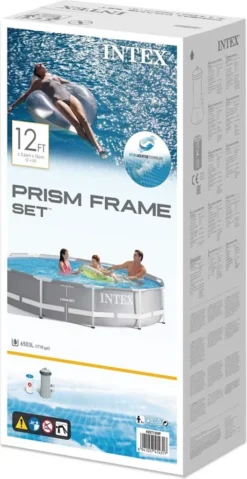 INTEX 26712GN - Prism Frame Pool Inkl. GS-Filterpumpe (366x76cm) -Bestintex Geschaft 5bbe84f3c0162a658575a98b973564af