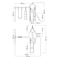 WICKEY Spielturm Klettergerüst SeaFlyer Mit Schaukel & Rutsche, Baumhaus Mit Sandkasten, Kletterleiter & Spiel-Zubehör - Blau -Bestintex Geschaft 5bc50d2ff48c7faa1ab5256b05bd3147