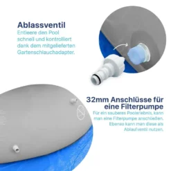 Avenli Prompt Set Ø 396 X 84 Cm Quick Up Pool, Aufstellpool Ohne Pumpe, Graue Rattanoptik -Bestintex Geschaft 6026d863ee98c90ab5bd73756cb1e46a 1
