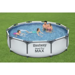 Bestway 56408 Rund Aufstellpool Stahl Pro Max 305x76 CmGestalten: Rund, Maße: 3 - 3,99 M, Filterpumpe: 58381 -Bestintex Geschaft 605b318bb47643ae7615fb001a436dd0