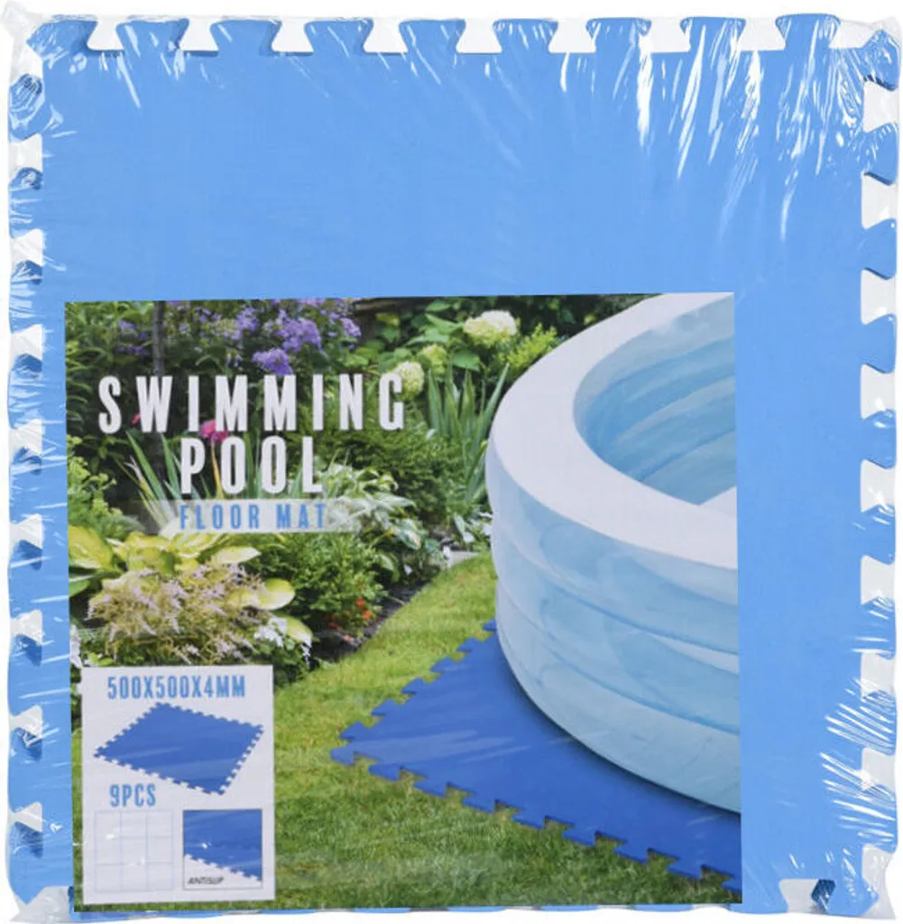Bodenmatte In Blau - 9 Stück 50x50cm - Poolmatte 4mm 4 Bodenmatte In Blau - 9 Stück 50x50cm - Poolmatte 4mm – Bild 2