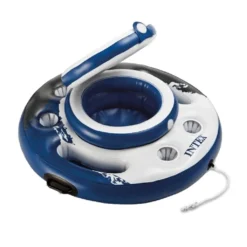 Intex 56822 Poolbar, Megakühler Ø 89 Cm, Getränkekühler, 5 Getränkehalter, Fassungsvermögen 24 Getränkedosen