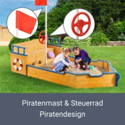 Juskys Sandkasten Käpt’n Pit - Piratenschiff Boot Aus Holz – Große Kinder Sandkiste Für Den Garten Mit Bodenplane Und Sitzbank, Outdoor Sandbox 13 Juskys Sandkasten Käpt’n Pit - Piratenschiff Boot Aus Holz – Große Kinder Sandkiste Für Den Garten Mit Bodenplane Und Sitzbank, Outdoor Sandbox -Bestintex Geschaft 639fa4565ad62f2e96431605351c9052