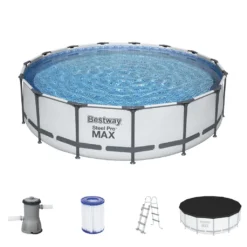 Bestway Frame Pool “Steel Pro™” Set 457x107 Cm - Rund - 14.970 L; 56488 24 Bestway Frame Pool “Steel Pro™” Set 457x107 Cm - Rund - 14.970 L; 56488 -Bestintex Geschaft 64b040090383a535017aa08c79289fbf