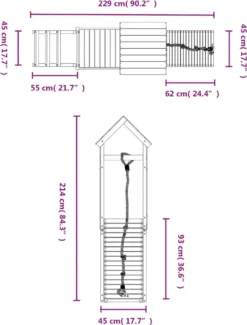 VidaXL Spielturm Mit Kletterwand Massivholz Kiefer -Bestintex Geschaft 684aa784b67194e4af137d5b1733fbc4