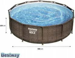 BESTWAY 56709 Steel Pro Max Frame Pool Set Rund Filterpumpe Leiter Braun 366x100 37 BESTWAY 56709 Steel Pro Max Frame Pool Set Rund Filterpumpe Leiter Braun 366x100 -Bestintex Geschaft 685a6034e61087c1076738c5823669cc