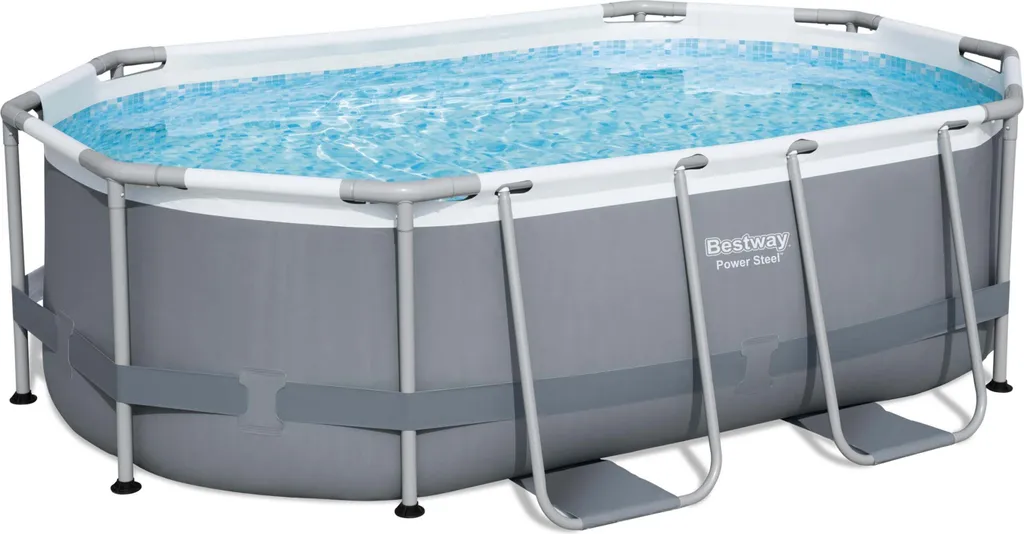 Bestway® Power Steel™ Frame Pool Set Mit Filterpumpe 305 X 200 X 84 Cm, Grau, Oval 3 Bestway® Power Steel™ Frame Pool Set Mit Filterpumpe 305 X 200 X 84 Cm, Grau, Oval