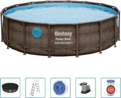Bestway Power Steel™ Frame Pool Komplett-Set, Rund, 488x122cm, 56725 -Bestintex Geschaft 6b9fc80c52a0db5e669cb2f1f948e764