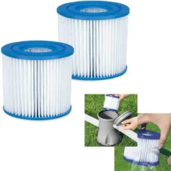2 Filterkartusche Typ D Ersatz Filter Swimming Pool Schwimmbecken Ersatzkartusche